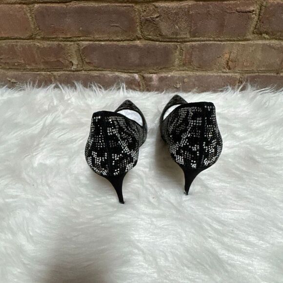 Aldo Women’s Haida Black & Silver Embellished Heel Size 9 - Picture 4 of 7